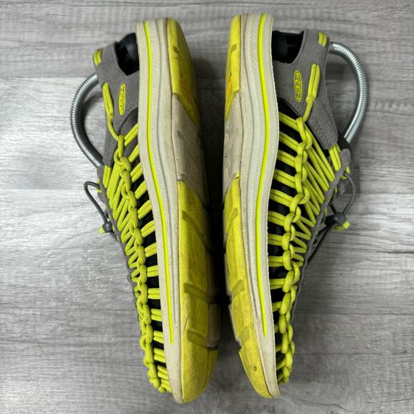 Keen Women’s Uneek Two Cord Sandals 1013095 Lime Green Gray Size 10 1/2 - Picture 5 of 7
